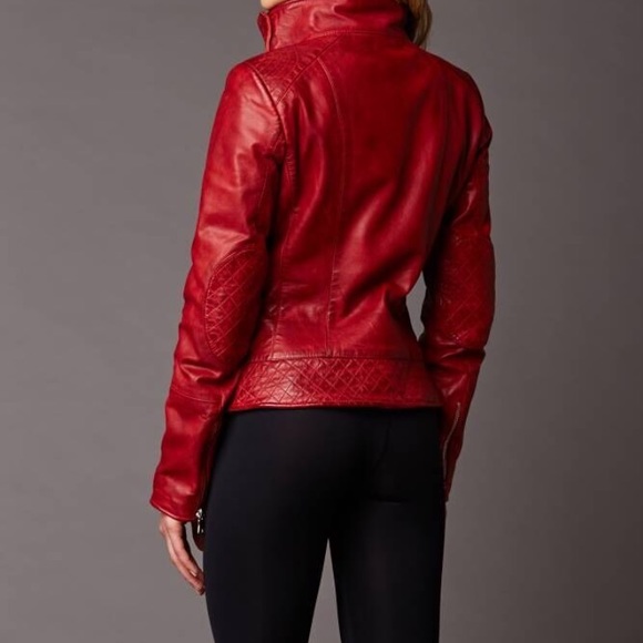 Red lambskin leather jacket ! - Picture 2 of 3
